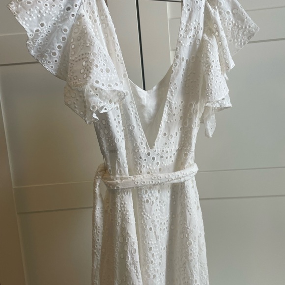 Zara Midi Dress with Cutwork Embroidery in x-small - Picture 4 of 7